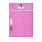 文件柜办公柜矮柜抽屉柜钢制铁皮档案床头柜一斗一门粉红色
