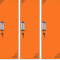 彩色更衣柜铁皮柜员工储物柜带锁柜多门柜寄存包柜鞋柜浴室健身储存柜拆装六门白框橙色