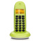 摩托罗拉(Motorola)CL101C数字无绳电话机座机子母机中文显示套装办公家用一拖一固定无线座机(青柠色)