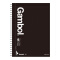国誉（KOKUYO）学生办公Gambol高级系列双螺旋装订本子 笔记本易撕空白 A5/50页 4本/包 黑色WCN-GTN3556