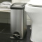 厕所垃圾桶有盖静音8L 欧式长方形脚踩垃圾筒 不锈钢8L