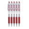 斑马牌（ZEBRA） KRB-100 按制真美圆珠笔 0.7mm 办公学生文具用品 圆珠笔红色 5支装