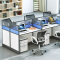 屏风办公桌职员桌员工桌员工位工作位电脑桌卡座王字型6人位含椅子