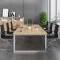 会议桌洽谈桌员工桌长条桌培训桌现代简约钢架桌3600*1200*750