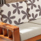 实木沙发组合客厅实木现代简约小户型布艺沙发新中式沙发组合3+2+1+大小茶几 胡桃色