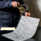 北欧式隔热垫3D立体波浪提花西餐垫特斯林PVC创意防滑西餐厅餐桌盘垫子 灰色4个