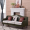 美式实木沙发后现代沙发大小户型布艺沙发简约沙发客厅沙发3+2 橄榄绿