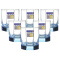 乐美雅 Luminarc 八角凝彩直身杯无铅玻璃水杯茶杯啤酒杯 冰蓝 300ml 6只装