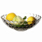 晶泽 水果盘 干果盘欧式果盘点心盘创意水晶玻璃果斗果篮礼品 透明色