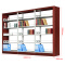 钢制转印书架学校图书馆书店书籍室阅览室双面书架资料架一列三组五层 红色