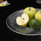 青苹果玻璃水果盘时尚创意玻璃大果盆果斗玻璃托盘干果盘子小吃碟 16.5cm