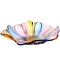 尚品志（SPZ） 水果盘套装 干果盘 水晶玻璃果盘欧式向日葵创意现代托盘糖果盘客厅果盆 彩色果盘+1个彩色钻石糖缸+4支叉子