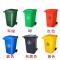 户外垃圾桶大号室外塑料带盖环卫垃圾箱物业果皮箱挂车桶带轮 120L加厚桶(军绿)