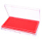 西玛 印台印泥财务用品长方形塑料盒会计印台红色办公文具 红色