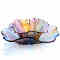 尚品志（SPZ） 水果盘套装 干果盘 水晶玻璃果盘欧式向日葵创意现代托盘糖果盘客厅果盆 彩色果盘+1个彩色钻石糖缸+4支叉子