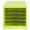 包邮得力（deli）文件柜 桌面收纳柜抽屉式 五层塑料资料柜 绿色