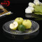 青苹果玻璃水果盘时尚创意玻璃大果盆果斗玻璃托盘干果盘子小吃碟 16.5cm