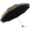 天堂伞 （UPF50+）加大碰击黑胶三折太阳伞晴雨伞31825E驼色