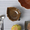 玉泉 创意树叶果盘 水果盘糖果干果沙拉蛋糕  多规格水果盘 棕色小号果盘