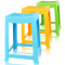 茶花 塑料凳子椅子条纹46.6cm高方凳子 A0838P