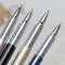 日本进口Platinum白金 1000H彩色金属笔杆商务中性笔 学生考试黑色水笔0.5 黑色