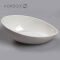 大可餐具KORDCO密胺餐具菜碗仿瓷日式碗创意造型斜口碗特色菜碗酱料碗商用大碗 米白色 7.6英寸