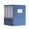 【5个装】得力（deli） A4档案盒 资料夹收纳大塑料文件盒 办公用品 蓝色厚50mm 5623