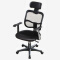 溢彩年华 电脑椅子 家用升降转椅 人体工学办公椅酷斯黑色 DKH5531