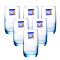 乐美雅 Luminarc 无铅玻璃杯茶杯果汁饮料啤酒杯 葡萄园凝彩水杯290ml 6只装 冰蓝 L0416