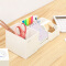 得力（deli） 多功能笔筒收纳盒 大容量 桌面收纳盒 笔筒 化妆盒 收纳盒 小号6格-白色