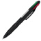 得力(deli)多功能0.7mm四色按动式圆珠笔原子笔中油笔 (黑红蓝绿)12支/盒