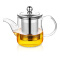 金灶（KAMJOVE） A系列茶艺壶 泡茶壶 耐热玻璃花茶壶飘逸杯煮茶壶 A-04/360ml