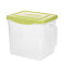 百露厨房冰箱米面收纳箱水果蔬菜保鲜盒防虫防潮储物箱密封收纳盒 大号绿色