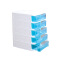 禧天龙Citylong 塑料桌面收纳柜大号五层抽屉式整理柜桌面小件首饰品储物盒 冰蓝1.8L 5058