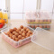 百露家用厨房冰箱饺子盒长方形塑料防震的收纳包装架保鲜蛋托放鸡蛋盒 蓝色单个