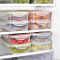 百露 厨房塑料透明方形保鲜盒储物盒饭盒冰箱冷藏盒水果干果杂粮密封盒 北欧蓝单个