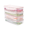 百露 厨房塑料透明方形保鲜盒储物盒饭盒冰箱冷藏盒水果干果杂粮密封盒 北欧蓝单个