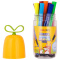 得力（deli）水彩笔儿童可水洗彩笔画笔幼儿园彩色笔套装 70676 桶装水彩笔12色
