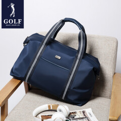 高尔夫（GOLF）休闲旅行包男包防泼水轻便大容量手提包男女可用可放15.6英寸笔记 蓝色