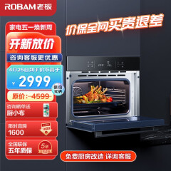 老板（Robam） 家用大容量42L烤煎炸一体机嵌入式 搪瓷内胆 多功能专业烘焙 立体匀烤电烤箱空气炸三合一CQ980A