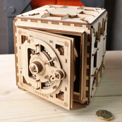UGEARS乌克兰木质机械传动立体拼装模型手工diy玩具成人创意礼物送男友 密码箱