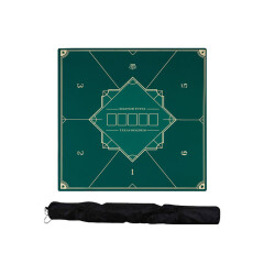 游戏大陆（gameland）正方形德州扑克桌布 棋牌室专用桌面橡胶垫桌垫台布台垫 83*83cm厚度2mm绿色