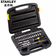 史丹利（STANLEY）公制套筒棘轮扳手组套6.3MM系列1/4小飞汽修工具套装 38件公制组套 94-184-22