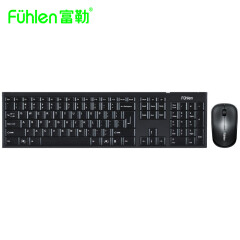 富勒（Fuhlen）A120G键盘鼠标套装 无线键鼠套装 笔记本台机电脑办公男女生通用 黑色