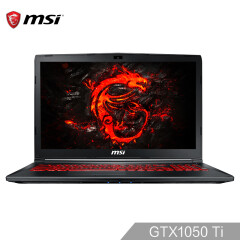 微星(msi)GL62M 15.6英寸游戏本笔记本电脑(i5-7300HQ 8G 1T+128G SSD GTX1050Ti 4G独显 赛睿键盘 黑)