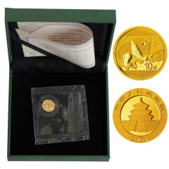 上海集藏 中国金币2016年熊猫金银币 纪念币 1克熊猫金币