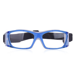 VOLOCOVER高韧性轻薄型篮球眼镜足球防护眼镜框防撞击护目镜可配防雾近视片 蓝色框配树脂防雾镜片（推荐）