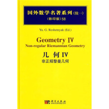 国外数学名著系列(续1)(影印版)58:几何4(非正规黎曼几何)