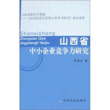 山西省中小企业竞争力研究