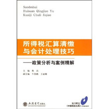 所得税汇算清缴与会计处理技巧：政策分析及案例精解（附光盘）
